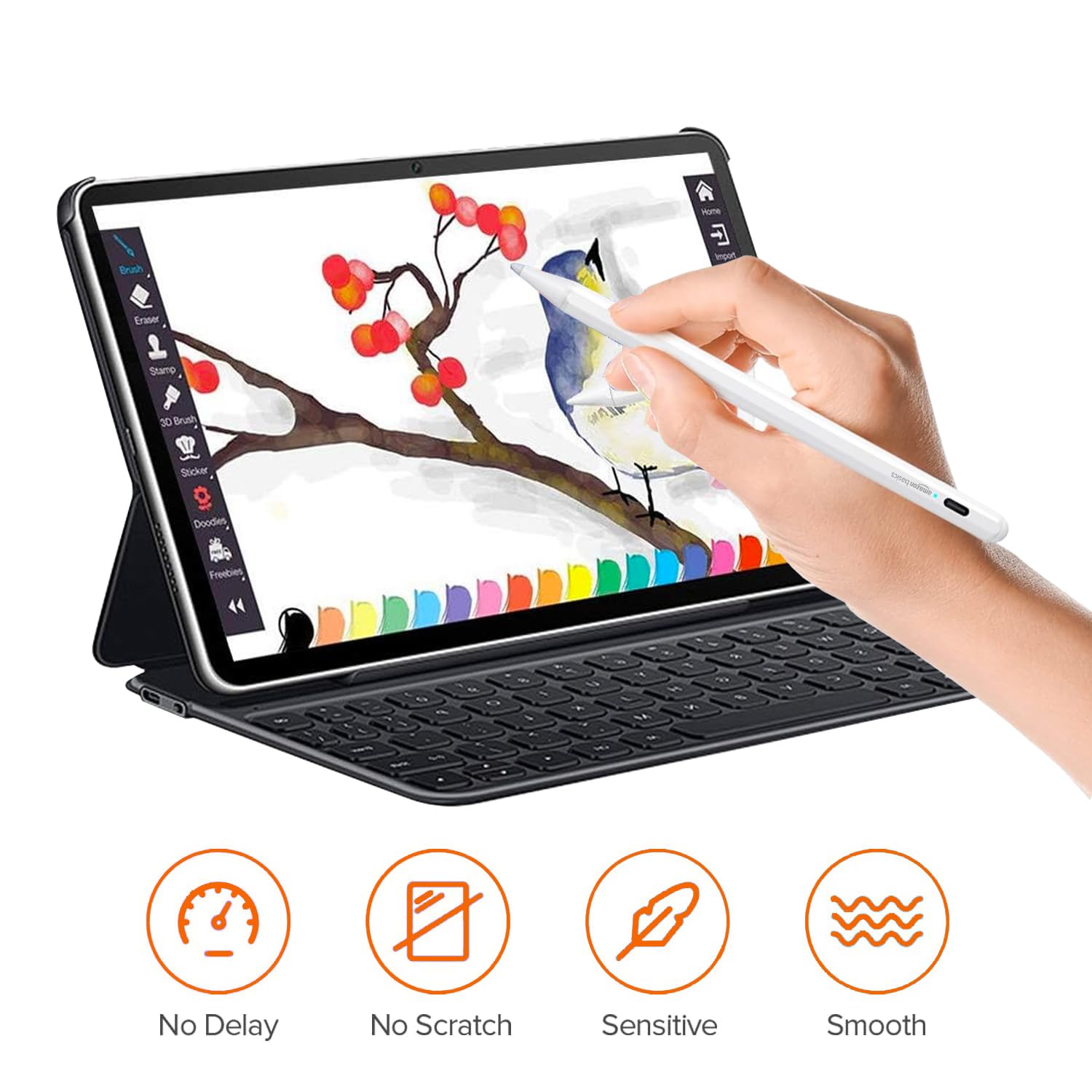 Amazon Basics Upgraded 2nd Gen Stylus Pen | Only for iPad 2018-2025 image 3