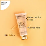 Pilgrim 24k Gold Gel Facewash with Korean White Lotus & Lactic Acid 80ml image 4