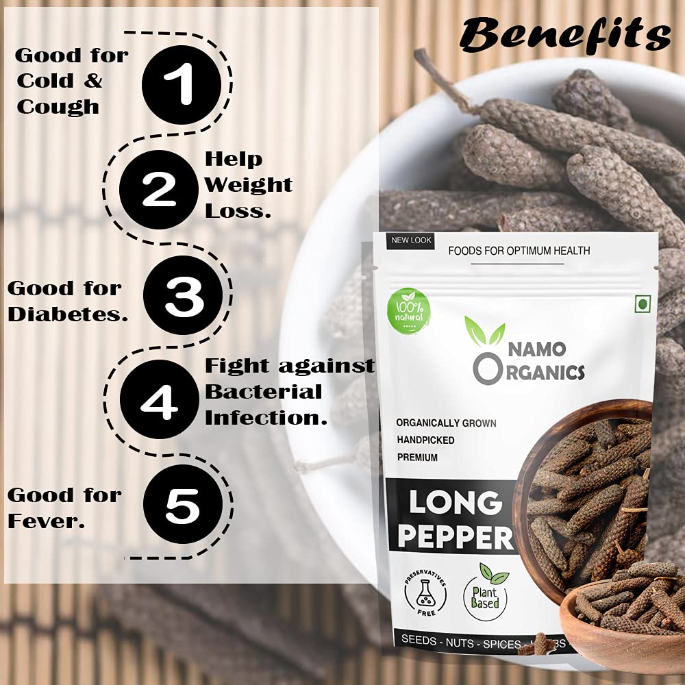 Namo Organics Whole Long Pepper  - 75 Gm image 3
