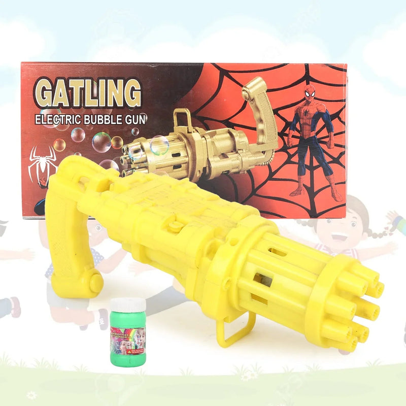 Hole Electric Bubbles Gun for Toddlers Toys, New Gatling Bubble Machine Outdoor Toys for Boys and Girls - Pack of 1