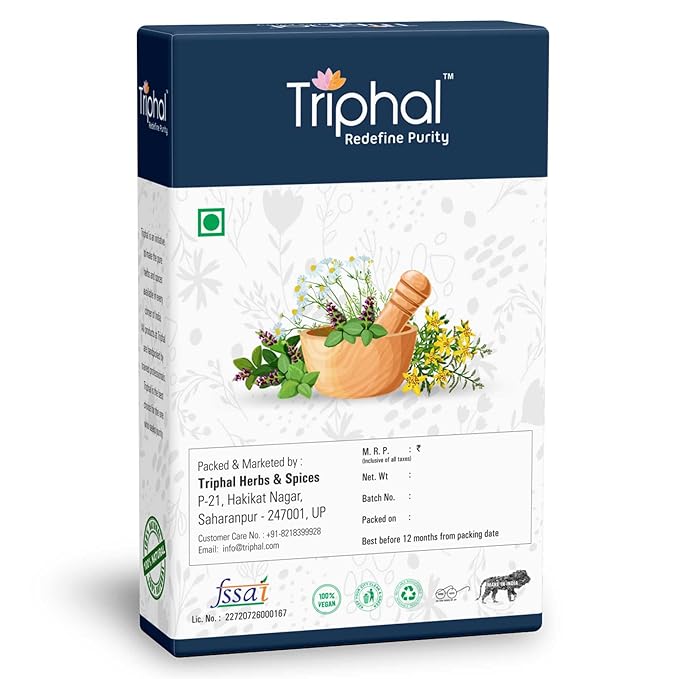 Triphal Triphala Powder - Contains Organic Haritaki, Bibhitaki and Amalaki image 2