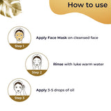 Pilgrim 24K Gold Facial Kit  24K Gold Face Mask Pack 50gm | 24K Gold Beauty Oil 20ml | image 3