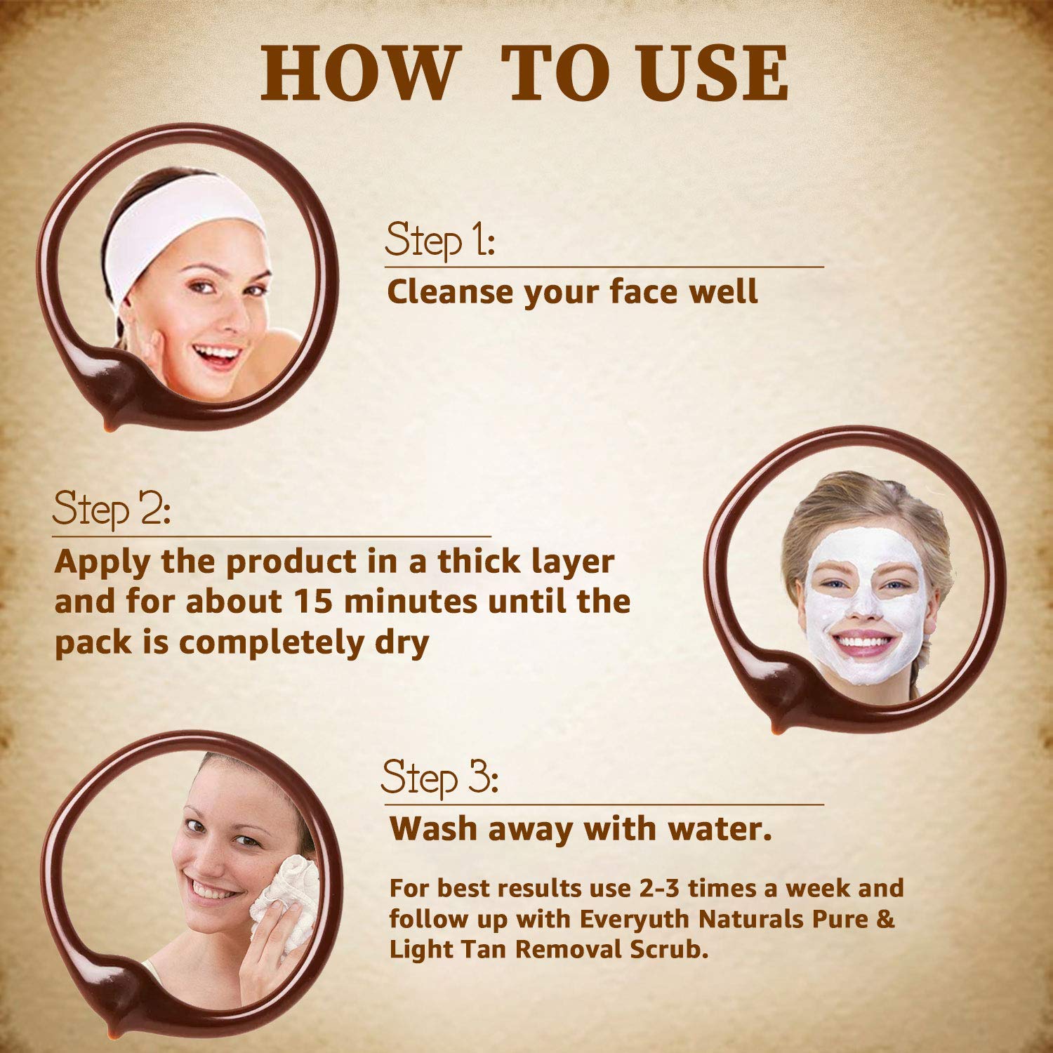 Everyuth Naturals Tan Removal Face Pack, Chocolate and Cherry, 50g image 4