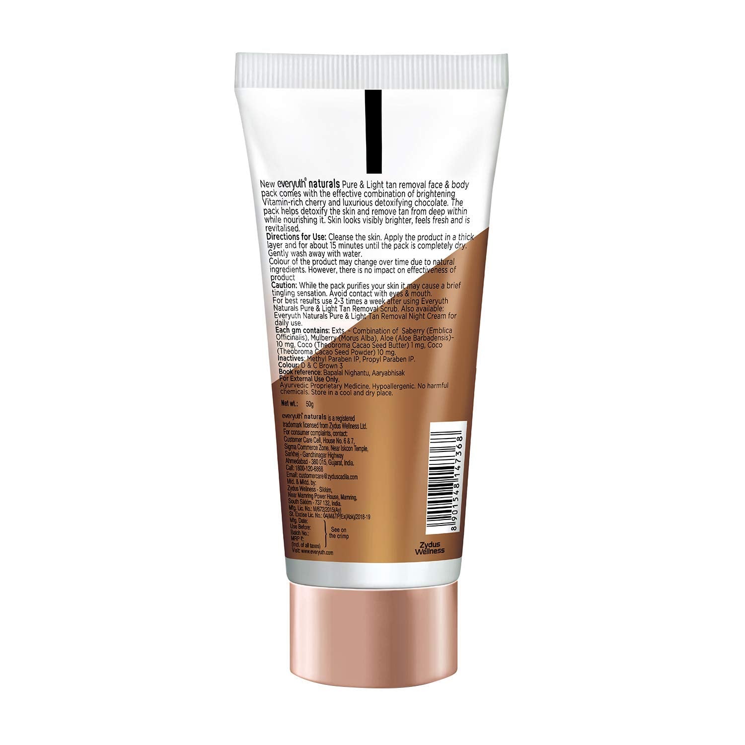 Everyuth Naturals Tan Removal Face Pack, Chocolate and Cherry, 50g image 2