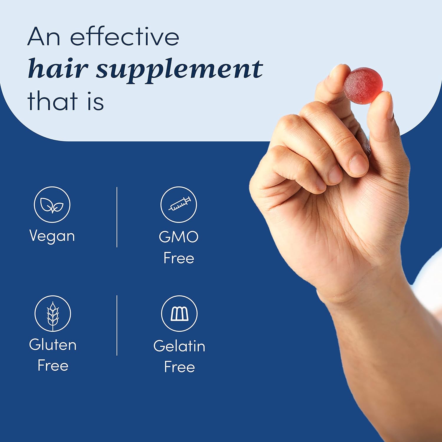 Man Matters Biotin Gummies  Strawberry Flavou- 60 Days Pack image 7