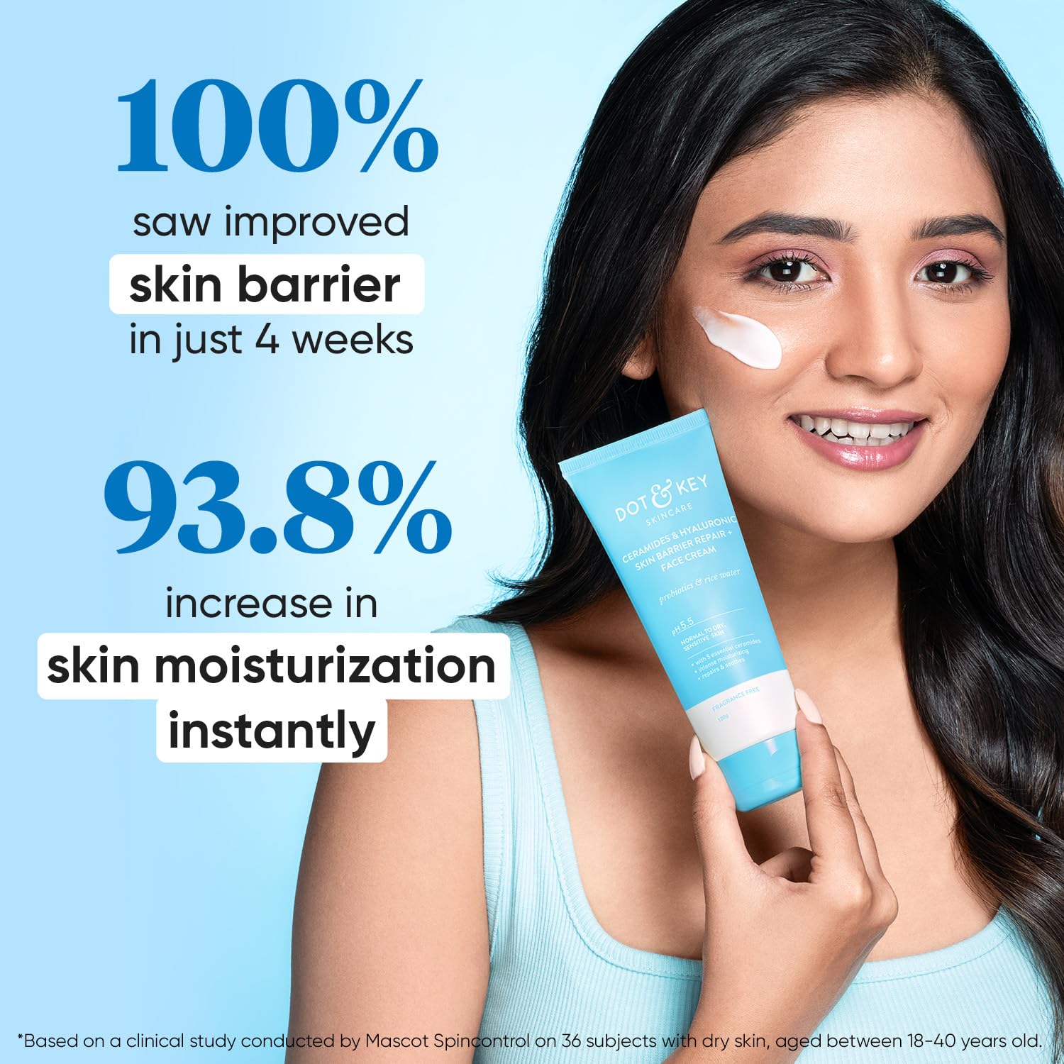 Dot & Key Ceramides & Hyaluronic Skin Barrier Repair + Face Cream -100 gm image 3