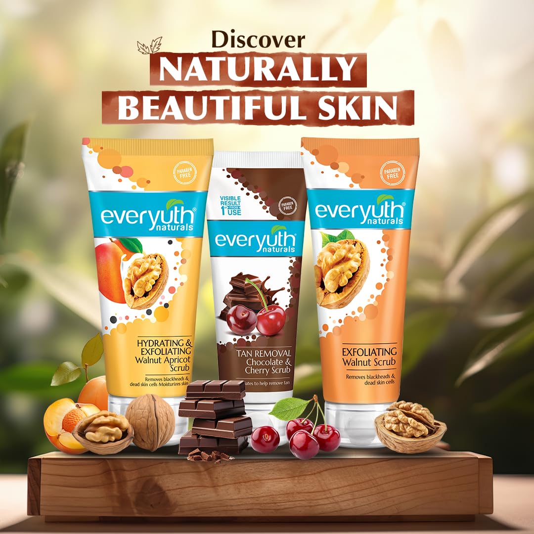 Everyuth Naturals Tan Removal Chocolate&Cherry Scrub| |D Tan,Detoxify&Cleanse| 100G (Pack Of 2) image 5