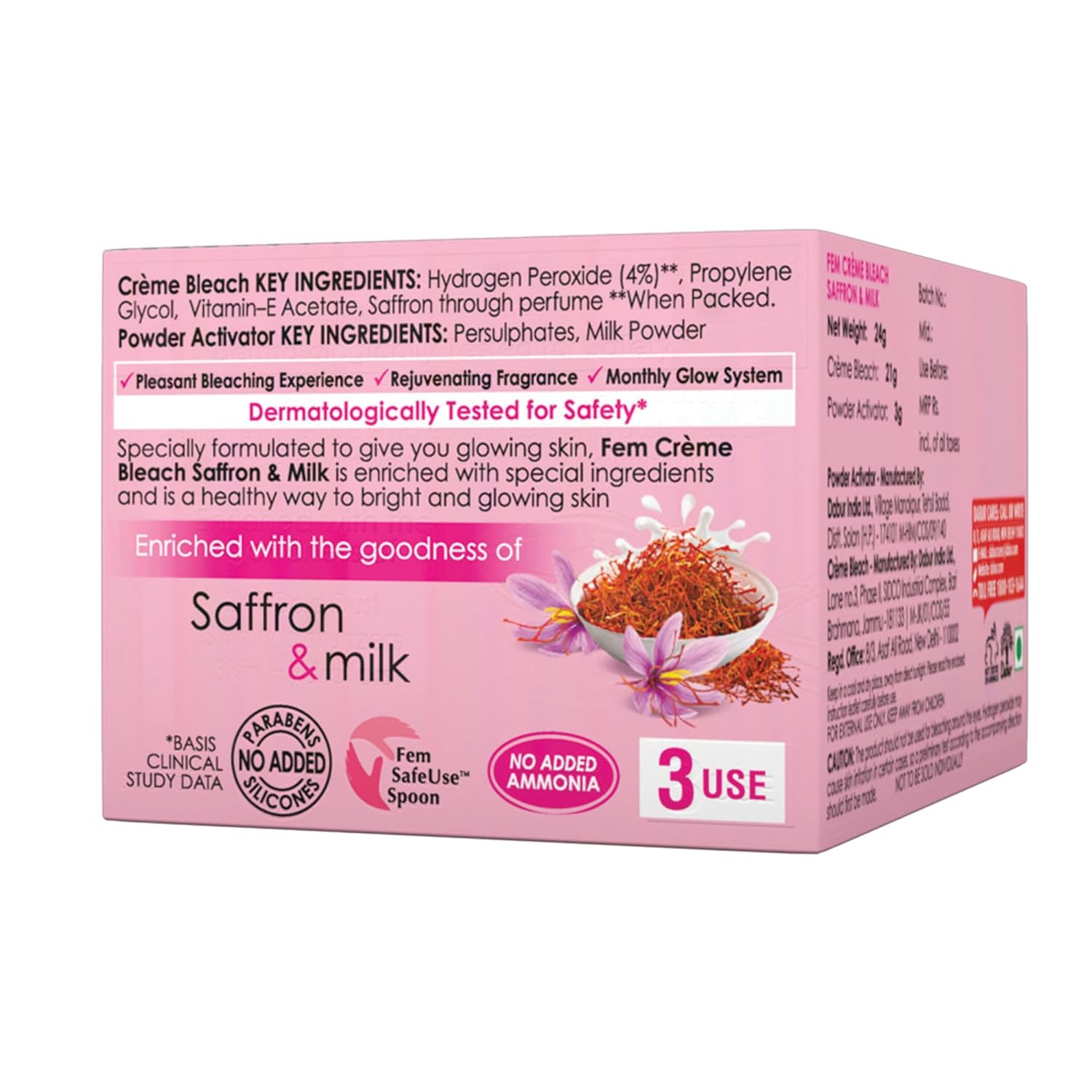 Fem Fairness Naturals Saffron Skin Bleach - 24g image 4