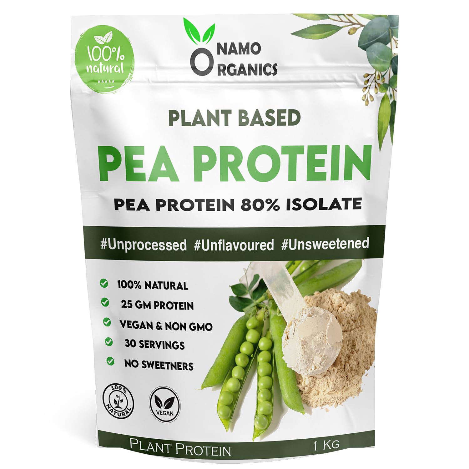 Namo Organics Pea Protein Powder - 1kg