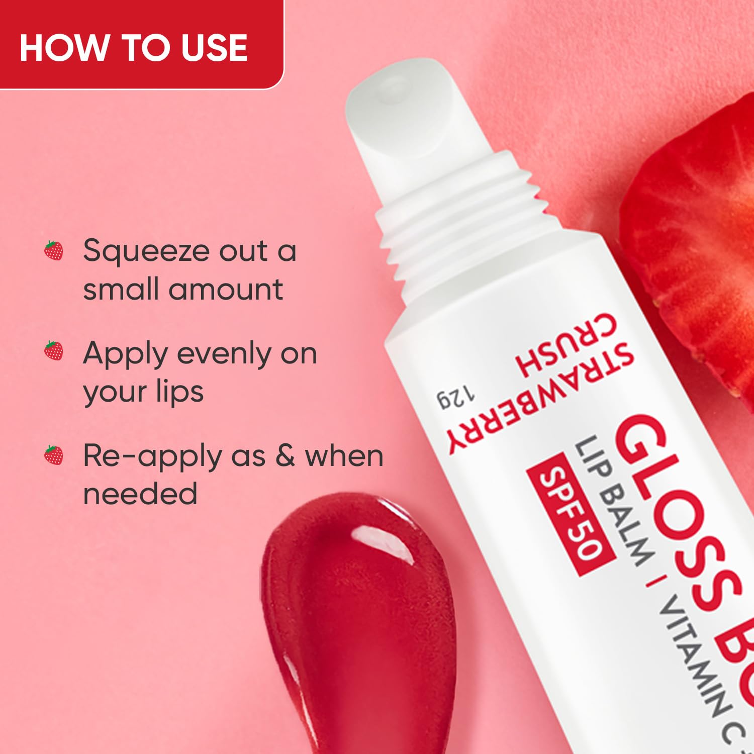Dot & Key Gloss Boss Strawberry Red Lip Balm -12 gm image 3