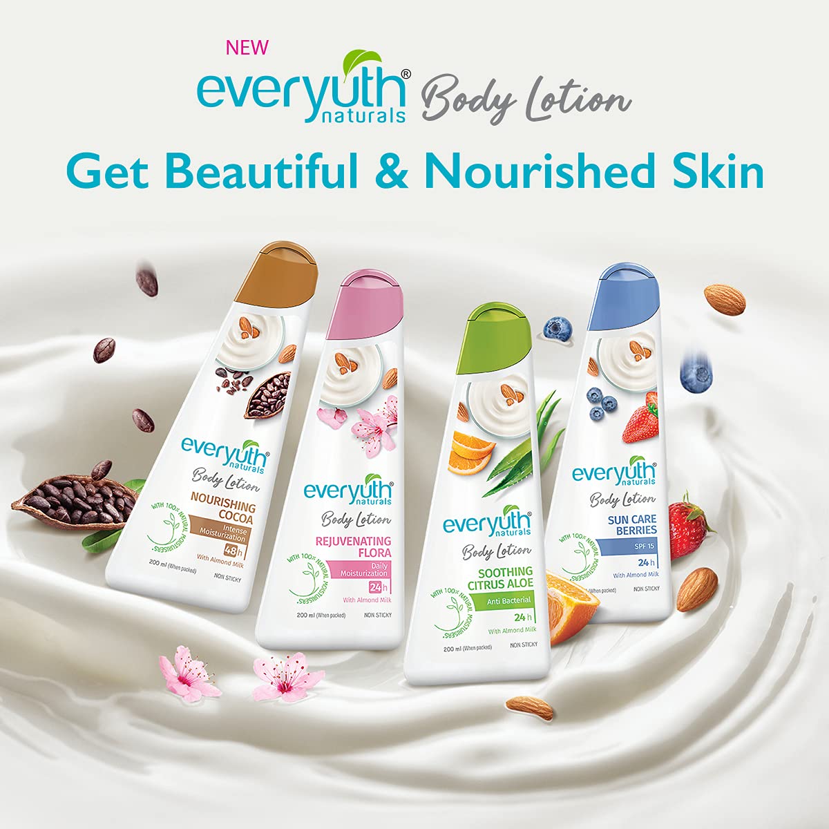 Everyuth Naturals Body Lotion Rejuvenating Flora - 200ml image 7