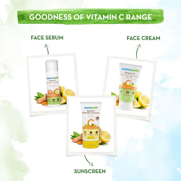 Vitamin C Daily Glow Sunscreen with Vitamin C & Turmeric for Sun Protection & Glow - 50 g image 7