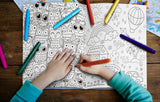 Doodle Colouring For Kids - Blue Edition : Kids Colouring Book, Colouring Book For Toddlers, Fun Learning Colouring Book…