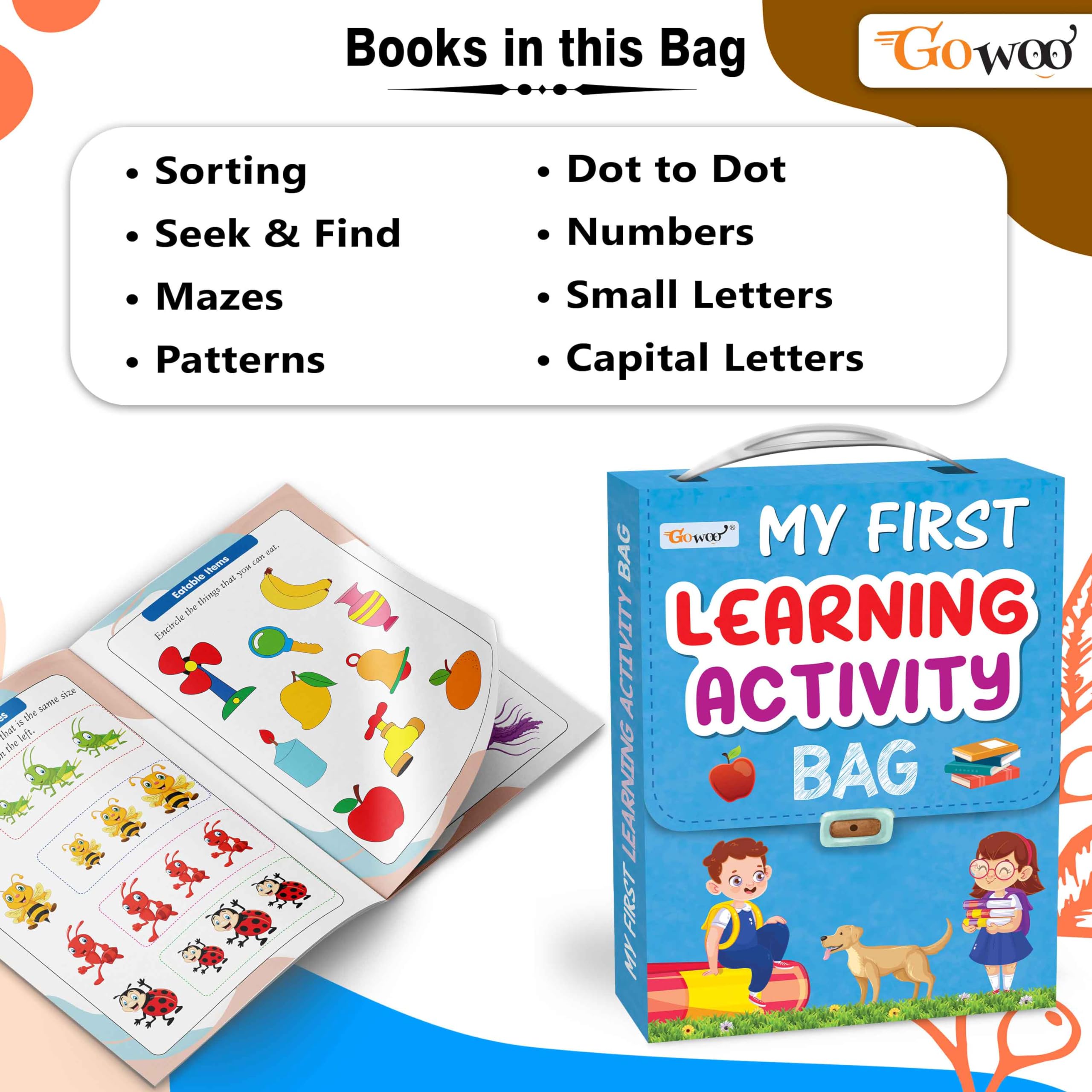 My First Learning Activity Bag : Educational Activity Books, Activity Bag For Early Learners, Kid'S Activity Bag Set-Ages…