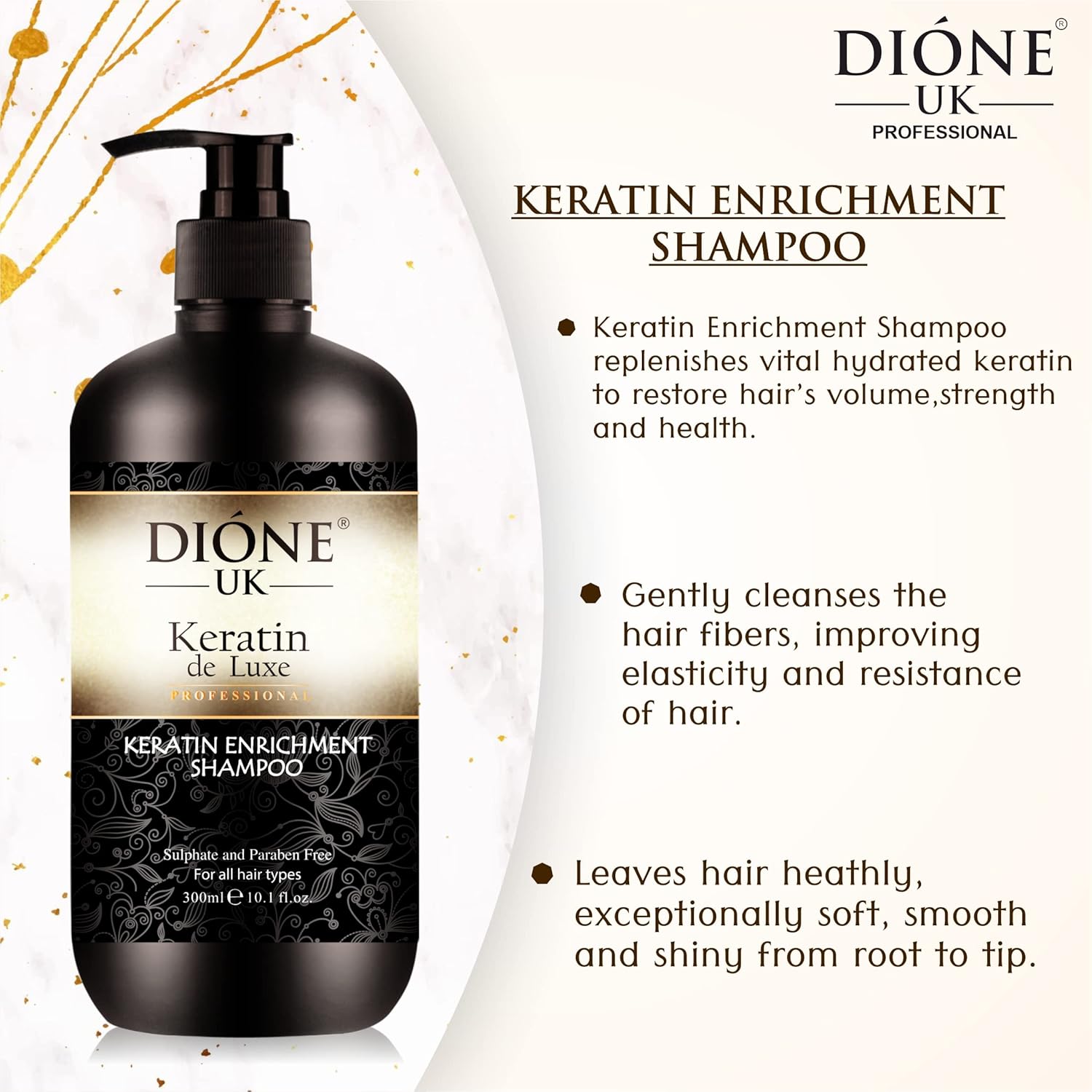 DIONE UK Keratin Enrichment Hair Shampoo (300 ML) image 7