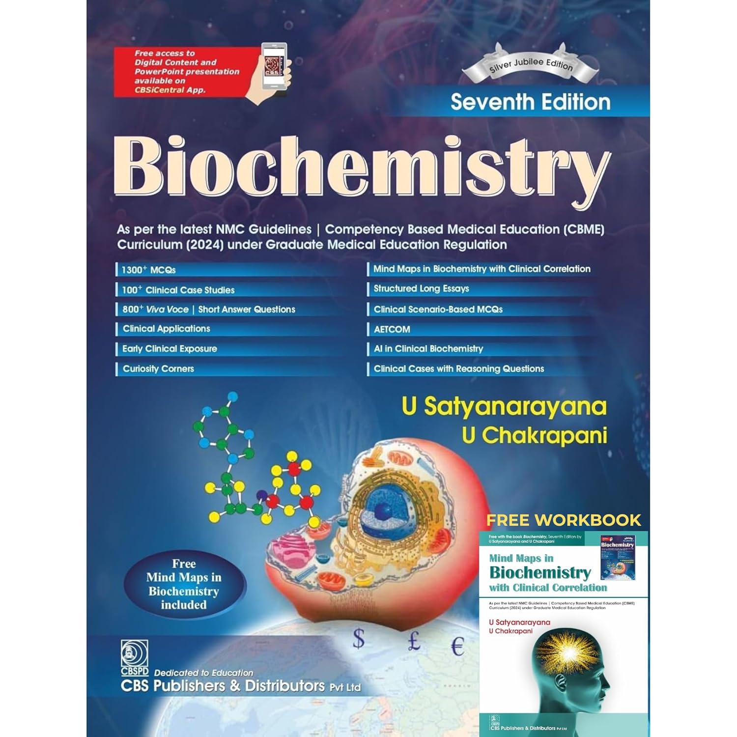Biochemistry, 7th Silver Jubilee Edition | As per the latest NMC Guidelines | Packed Inside Free Mind Maps