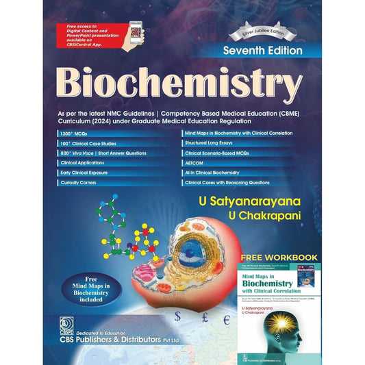 Biochemistry, 7th Silver Jubilee Edition | As per the latest NMC Guidelines | Packed Inside Free Mind Maps