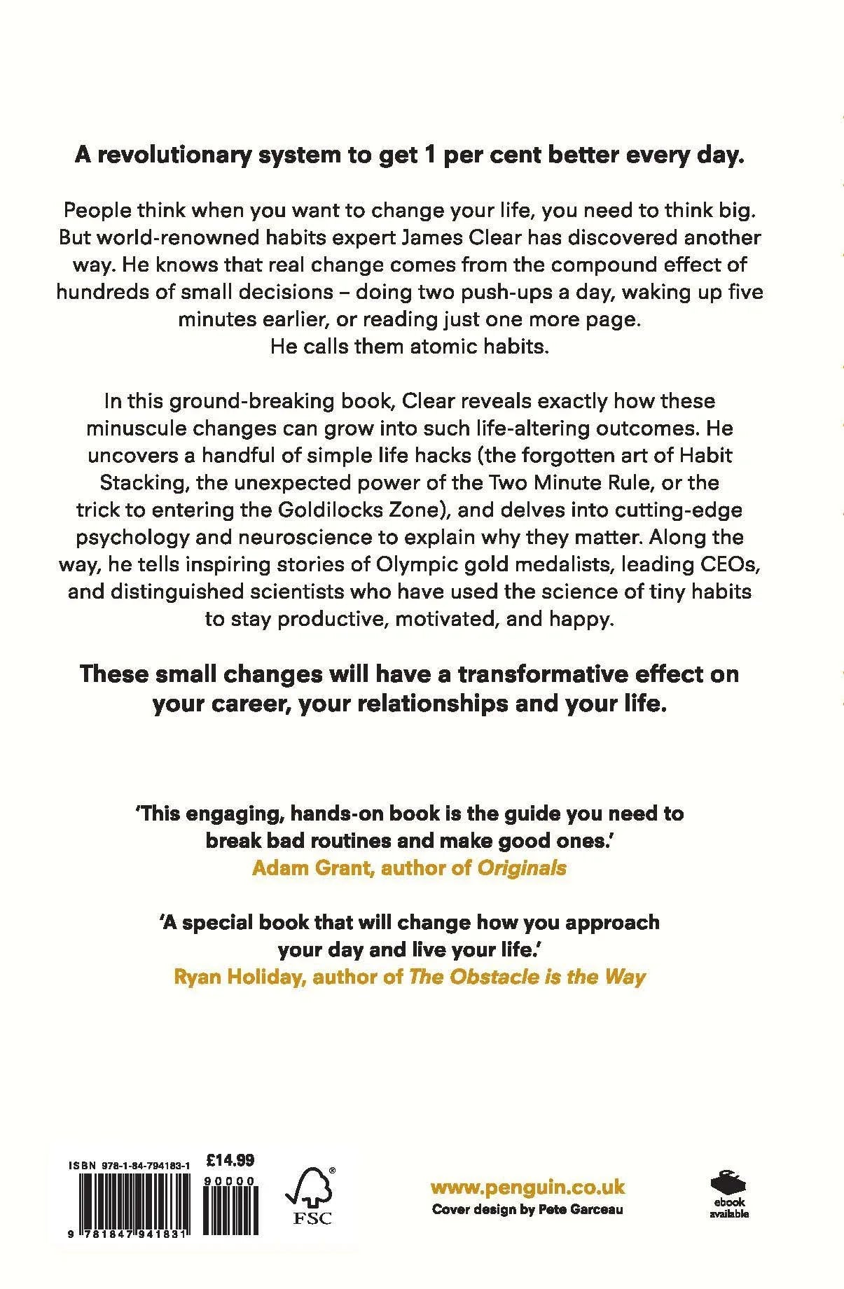 Atomic Habits: The life-changing million copy bestseller paperback image 2