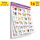 English-Hindi Chart For Kids (16 Charts) 36 X 50 Cm - Children Spiral Wall Picture Chart