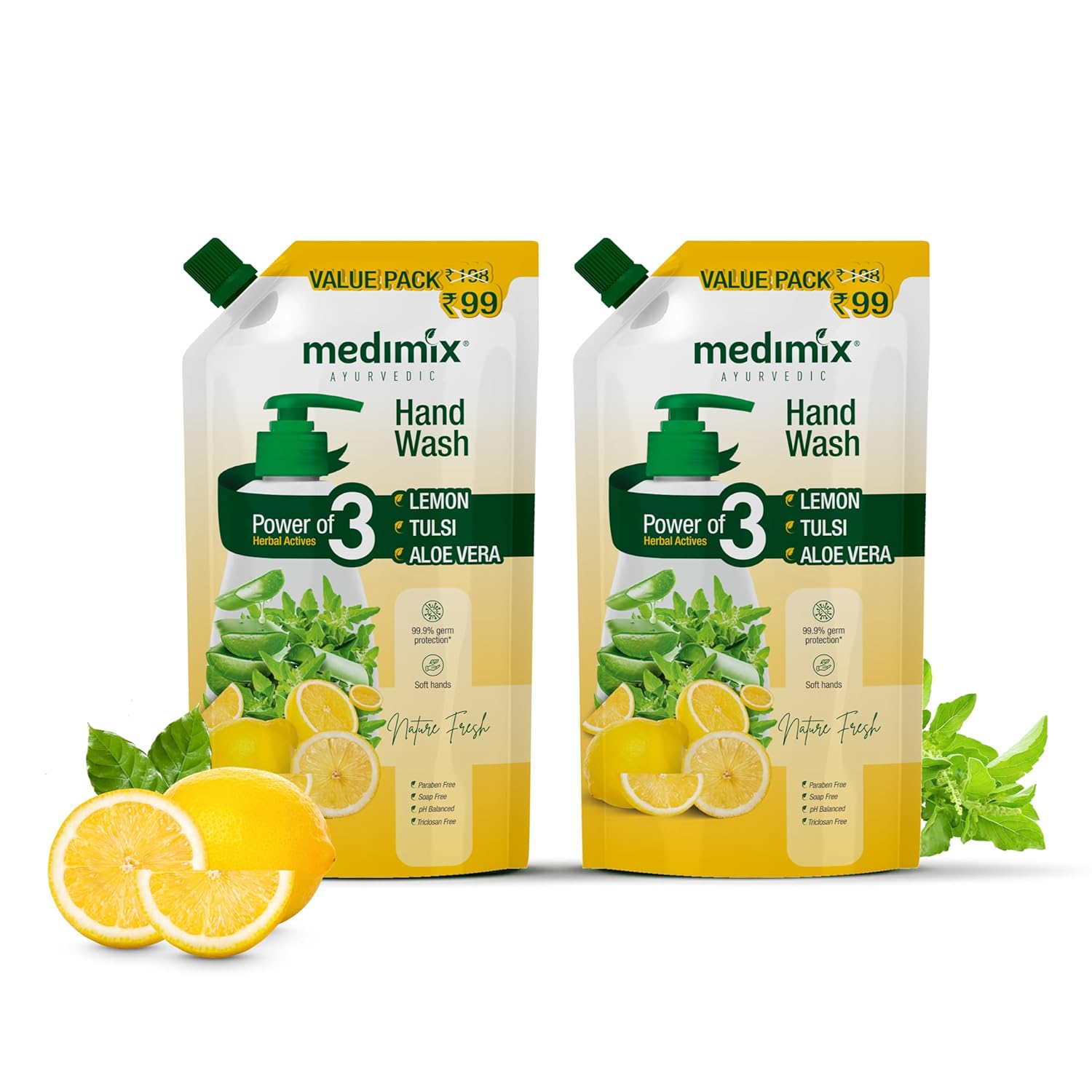 Medimix Ayurvedic Nature Fresh Hand Wash With Lemon, Tulsi & Aloe Vera 675ml image 3