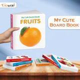 Pocket Board Book Set Of Abc, Numbers, Fruits, Vegetables, Wild Animals, Birds - Kids Educational Board Book, Preschool…
