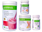 Herbalife nutrition weight loss package pack of 4 Strawberry 500 g, protein 200 g, cell u loss, afresh energy drink mix - (Peach)