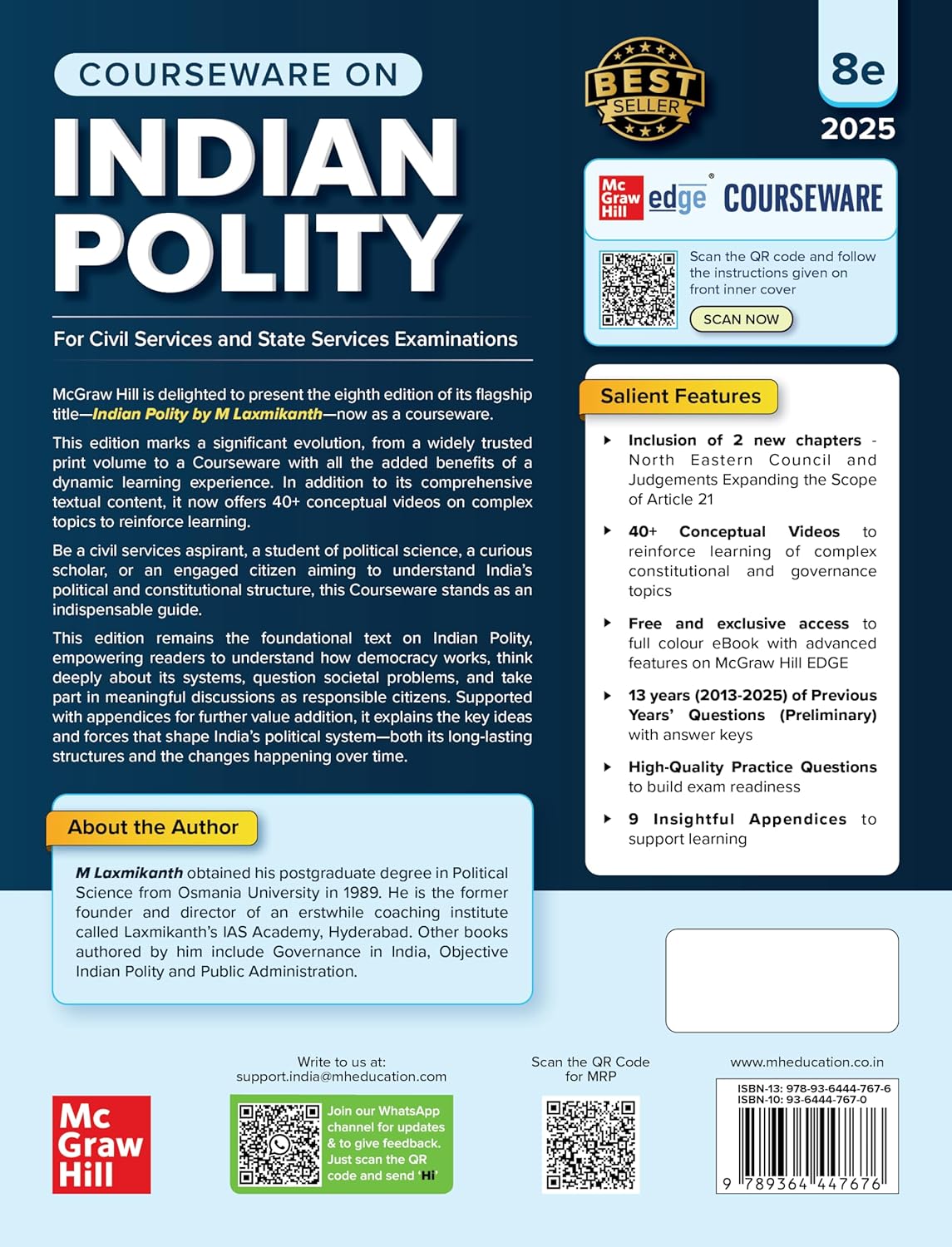 Indian Polity | Courseware | English | 8th Edition | M Laxmikanth image 2