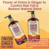 WishCare Red Onion Ginger Shampoo & Conditioner Kit (Shampoo and Conditioner combo)-300ml image 3