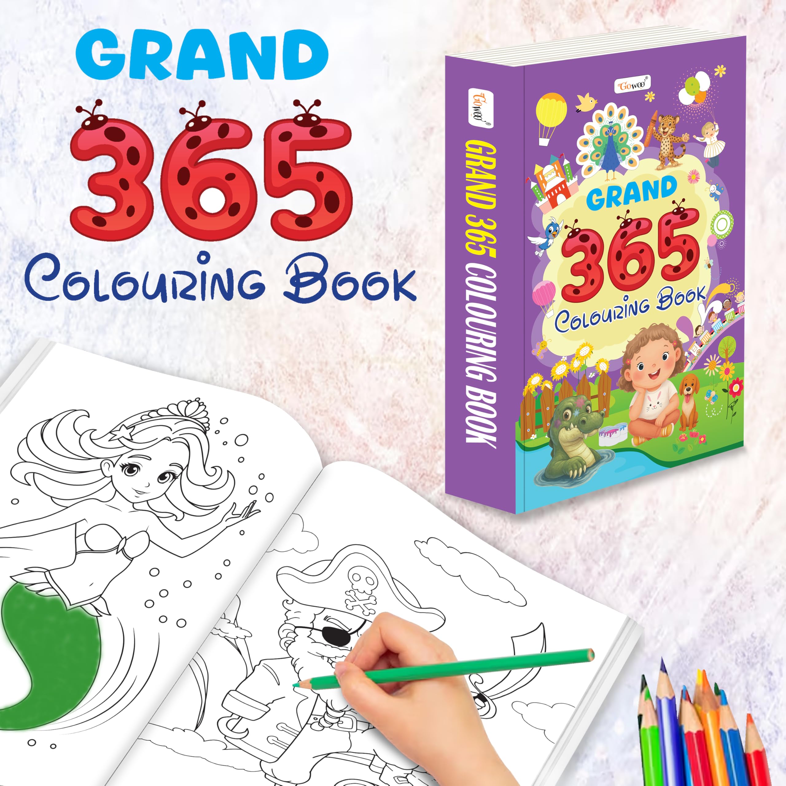 Grand - 365 Colouring Book :- Learn With Colouring, Creative Learning For Toddlers, Preschool Colouring Book, Educational…