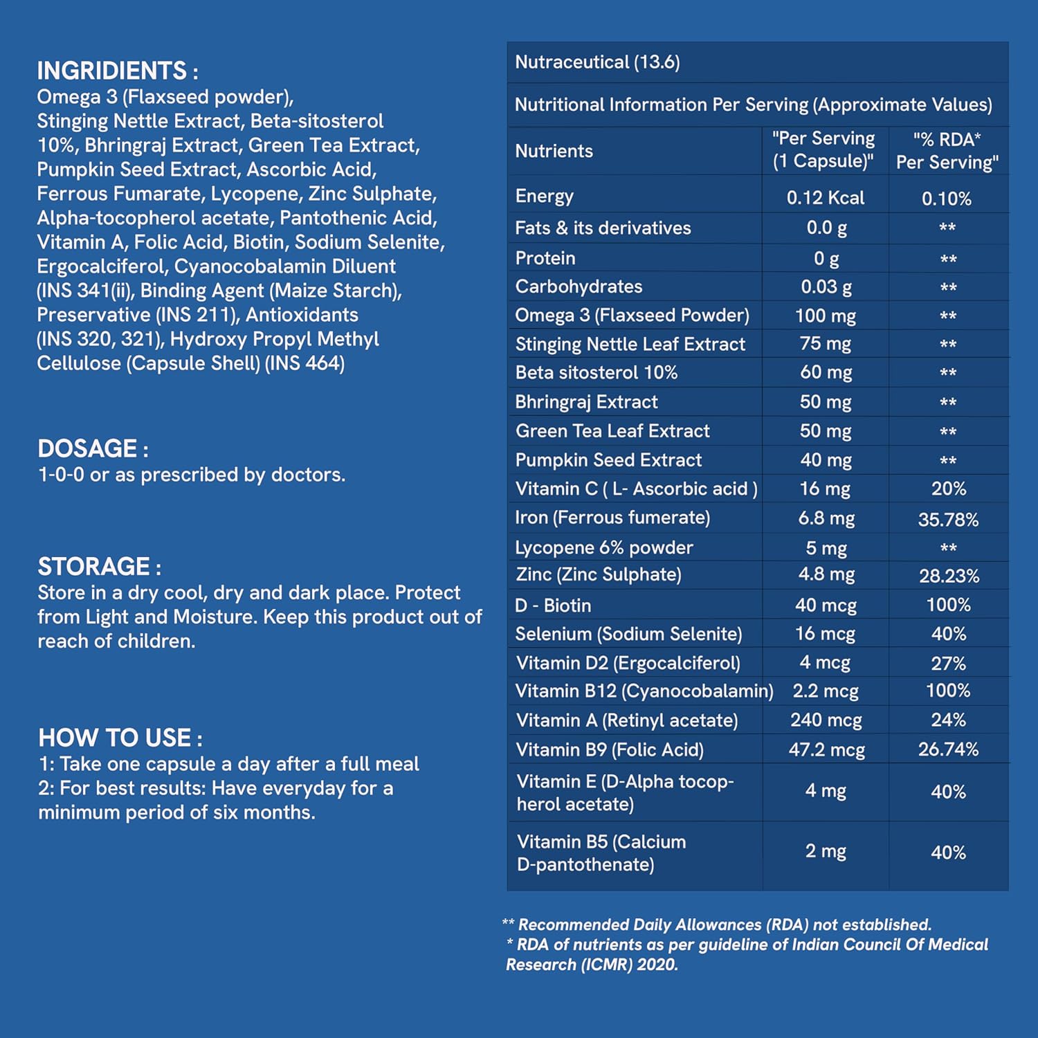 Man Matters DHT Blocker Biotin Capsules-   60 Capsules image 3