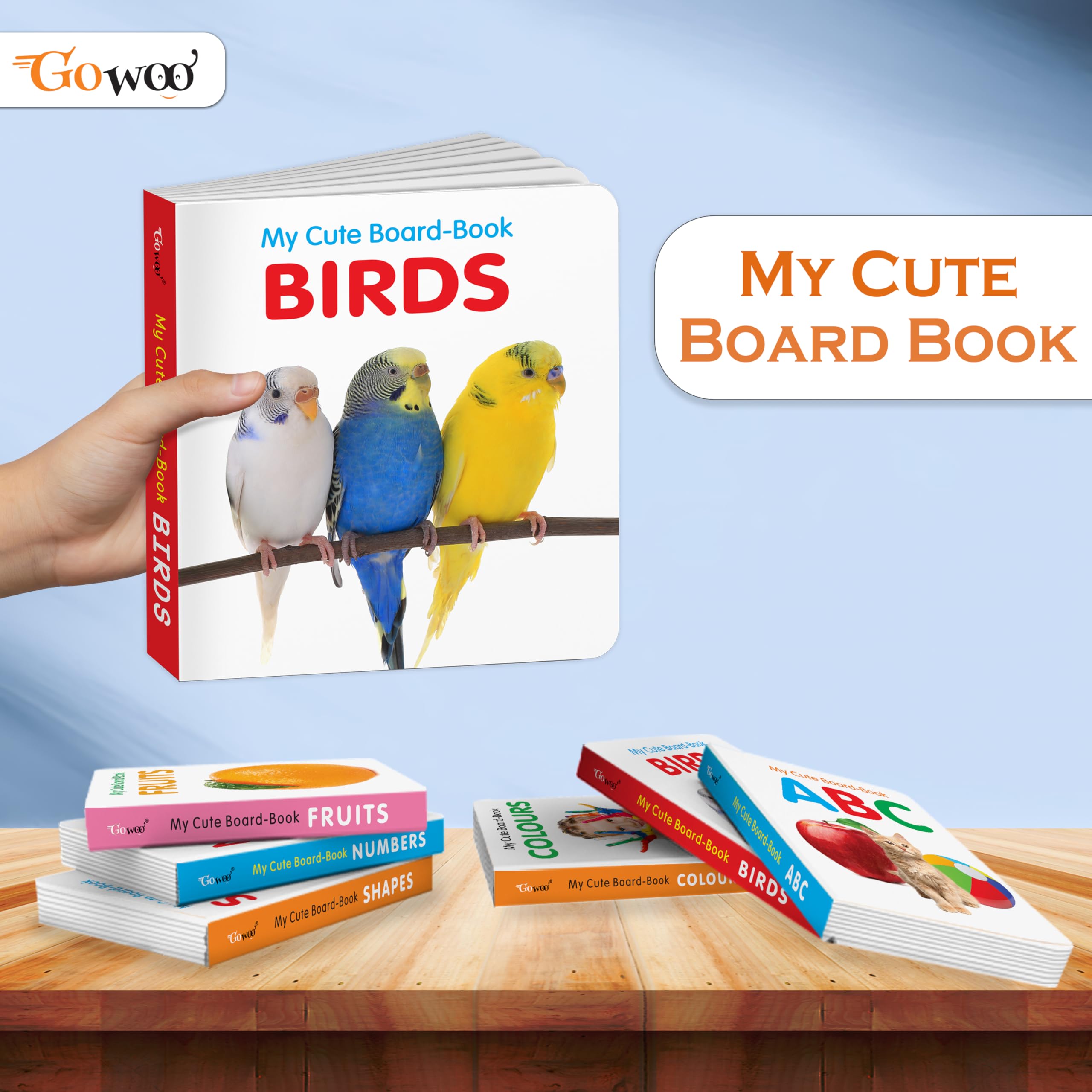 Pocket Board Book Set Of Abc, Numbers, Fruits, Vegetables, Wild Animals, Birds - Kids Educational Board Book, Preschool…