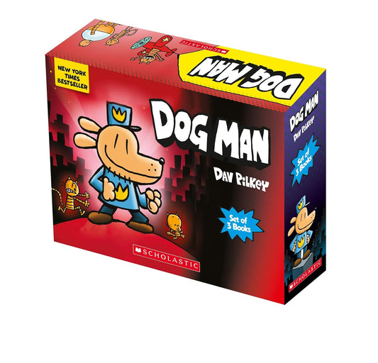 Dog Man Boxed Set (3 Books) Paperback –  by Dav Pilkey (Author)