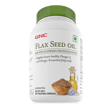 GNC Flax Seed Oil 1000mg Vegetarian Omega 3 & 6 Capsules for Overall Well Being - 180 tabs image 4