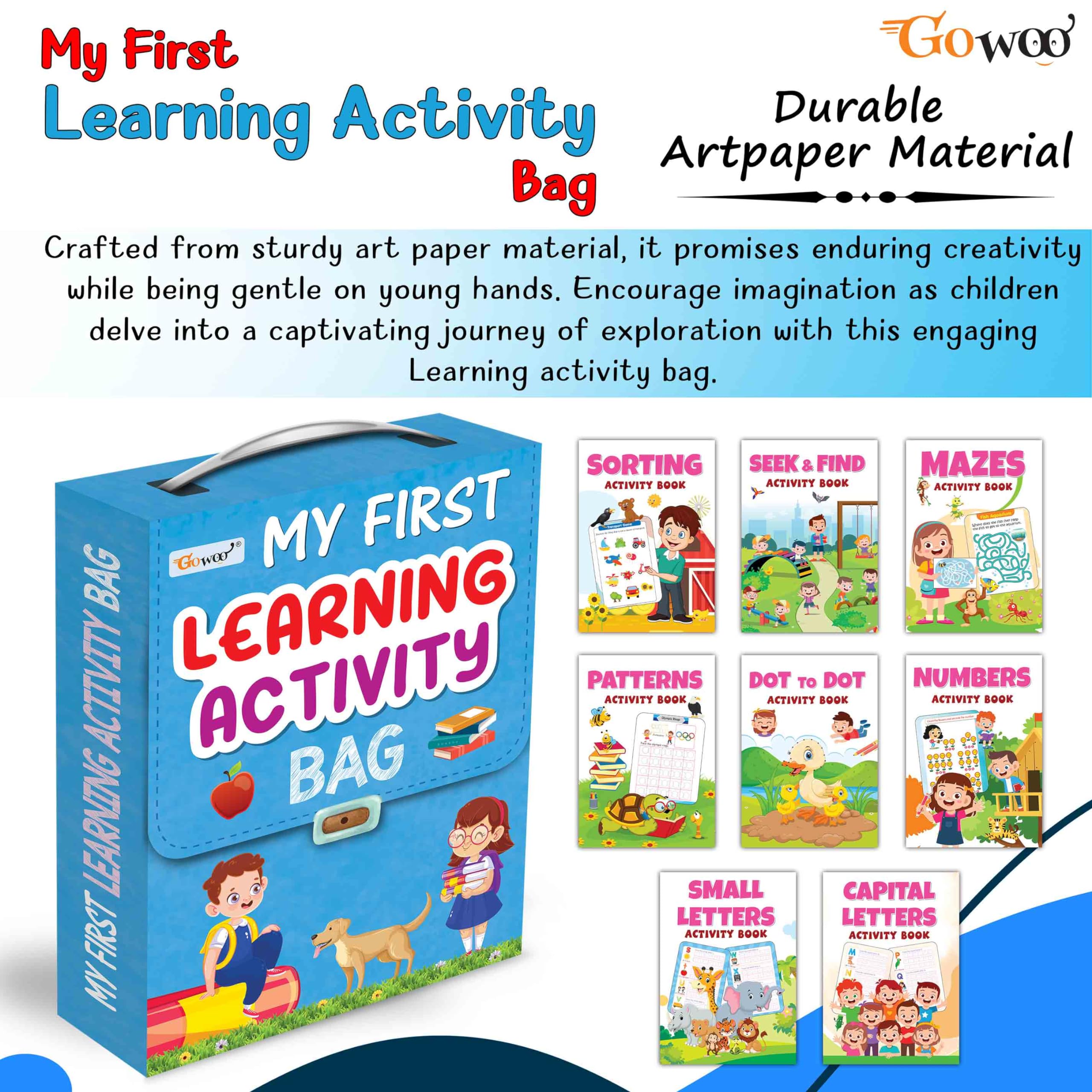 My First Learning Activity Bag : Educational Activity Books, Activity Bag For Early Learners, Kid'S Activity Bag Set-Ages…