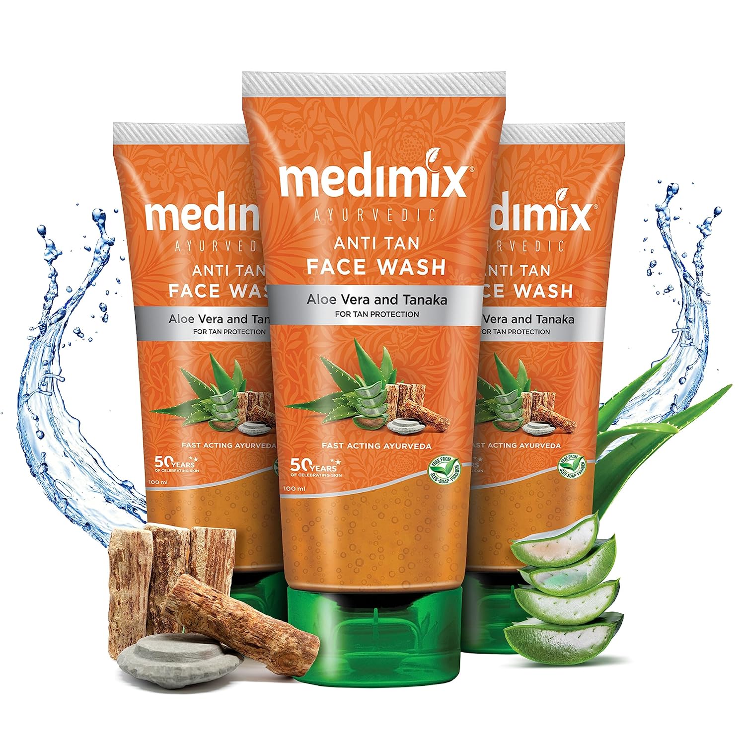 Medimix Ayurvedic Anti Tan Face Wash With Aloe vera and Tanaka| 100 ml image 5