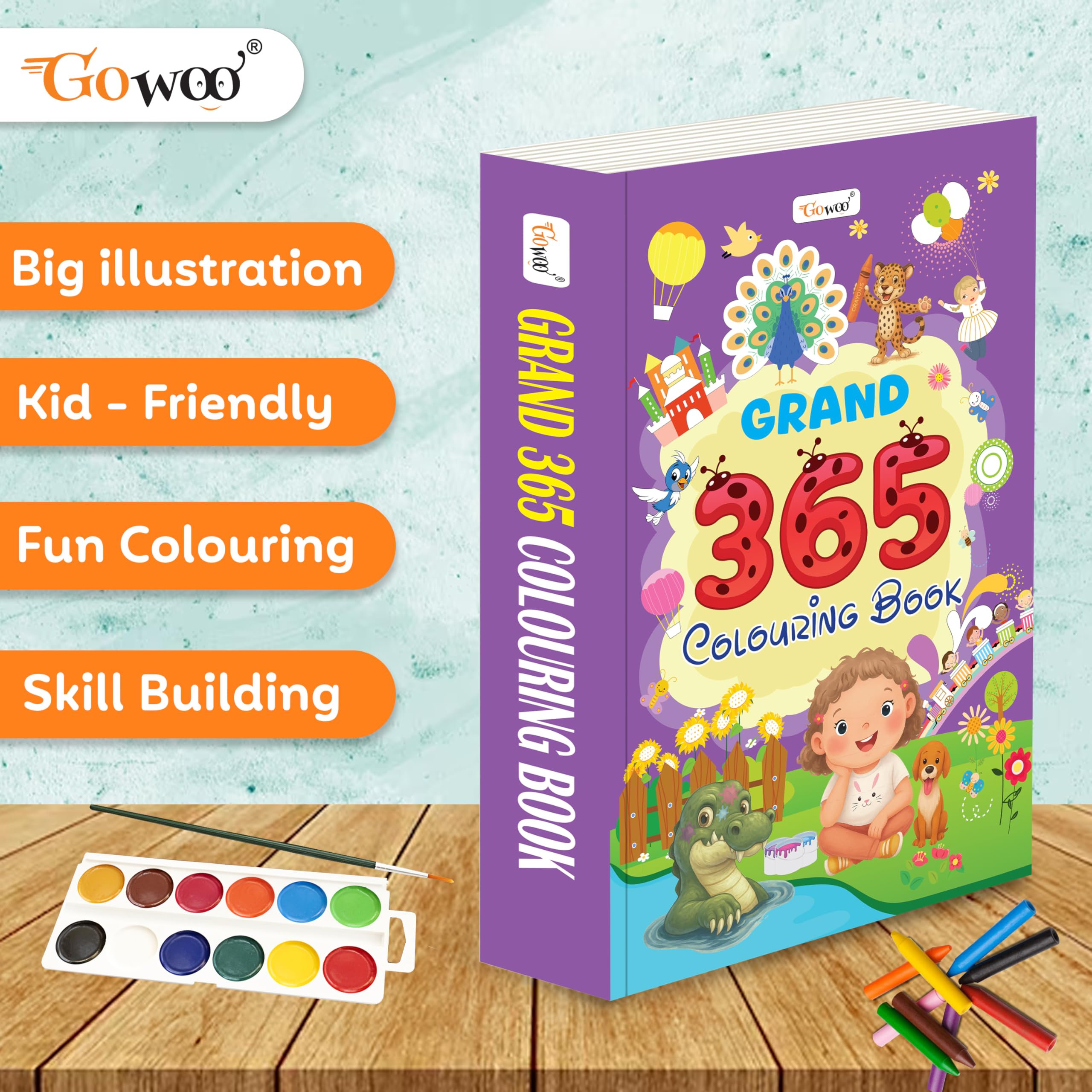 Grand - 365 Colouring Book :- Learn With Colouring, Creative Learning For Toddlers, Preschool Colouring Book, Educational…