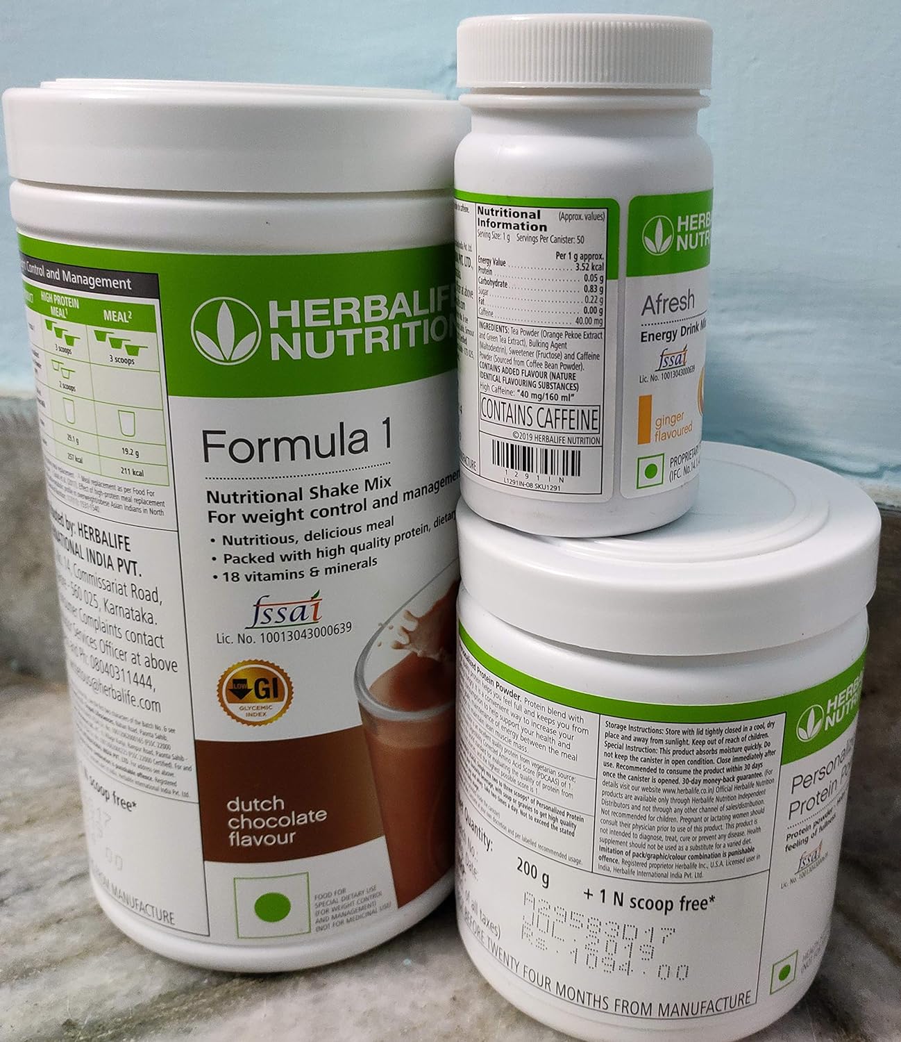 Herbal Formula 1 Combo of CHOCOLATE Shake + Protein Powder 200g & Afresh Lemon image 2