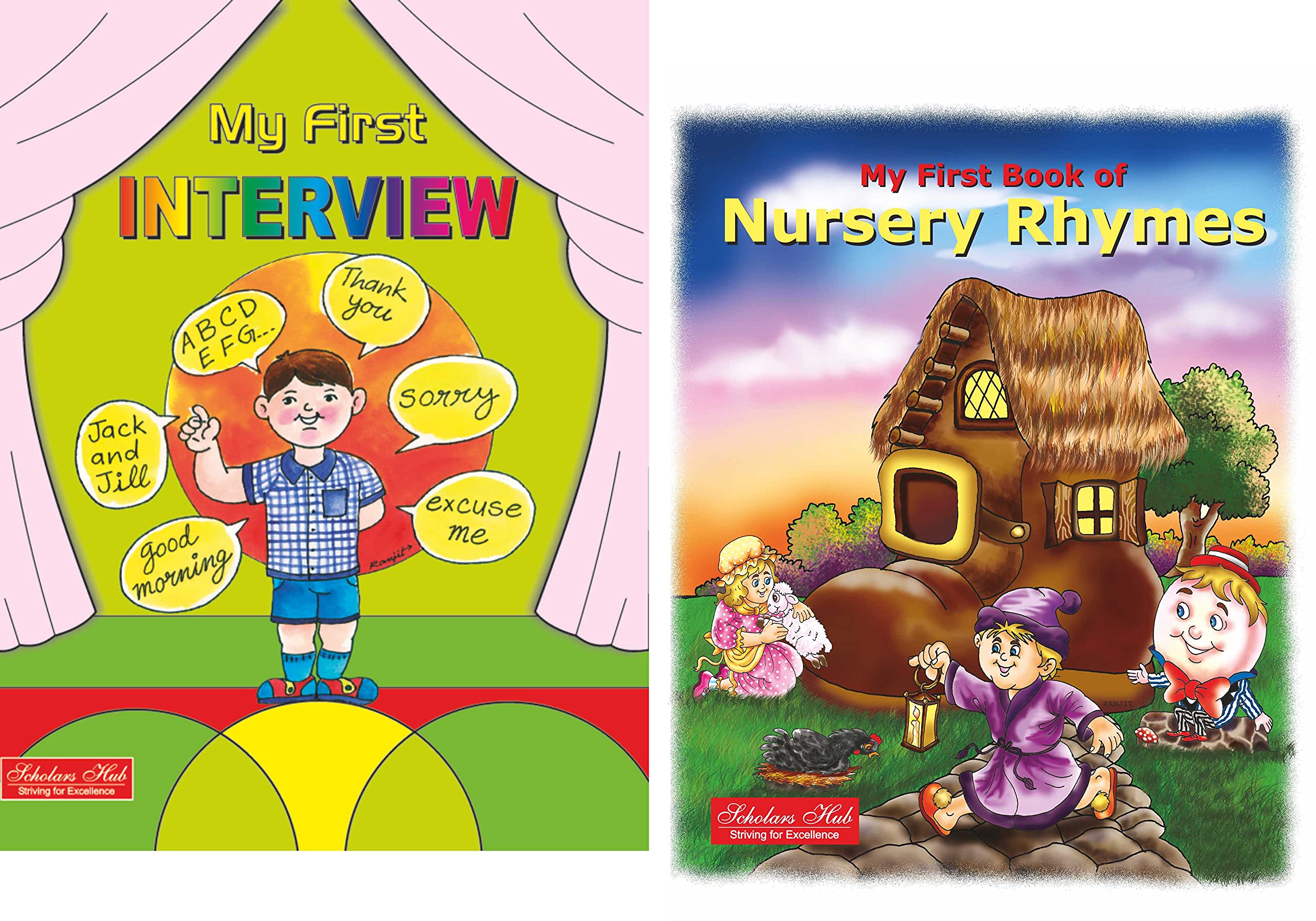 Scholars Hub School Starter Pack- My First School Interview & My Book Of Nursery Rhymes (Set Of 2 Books) (For Ages 2-4)…