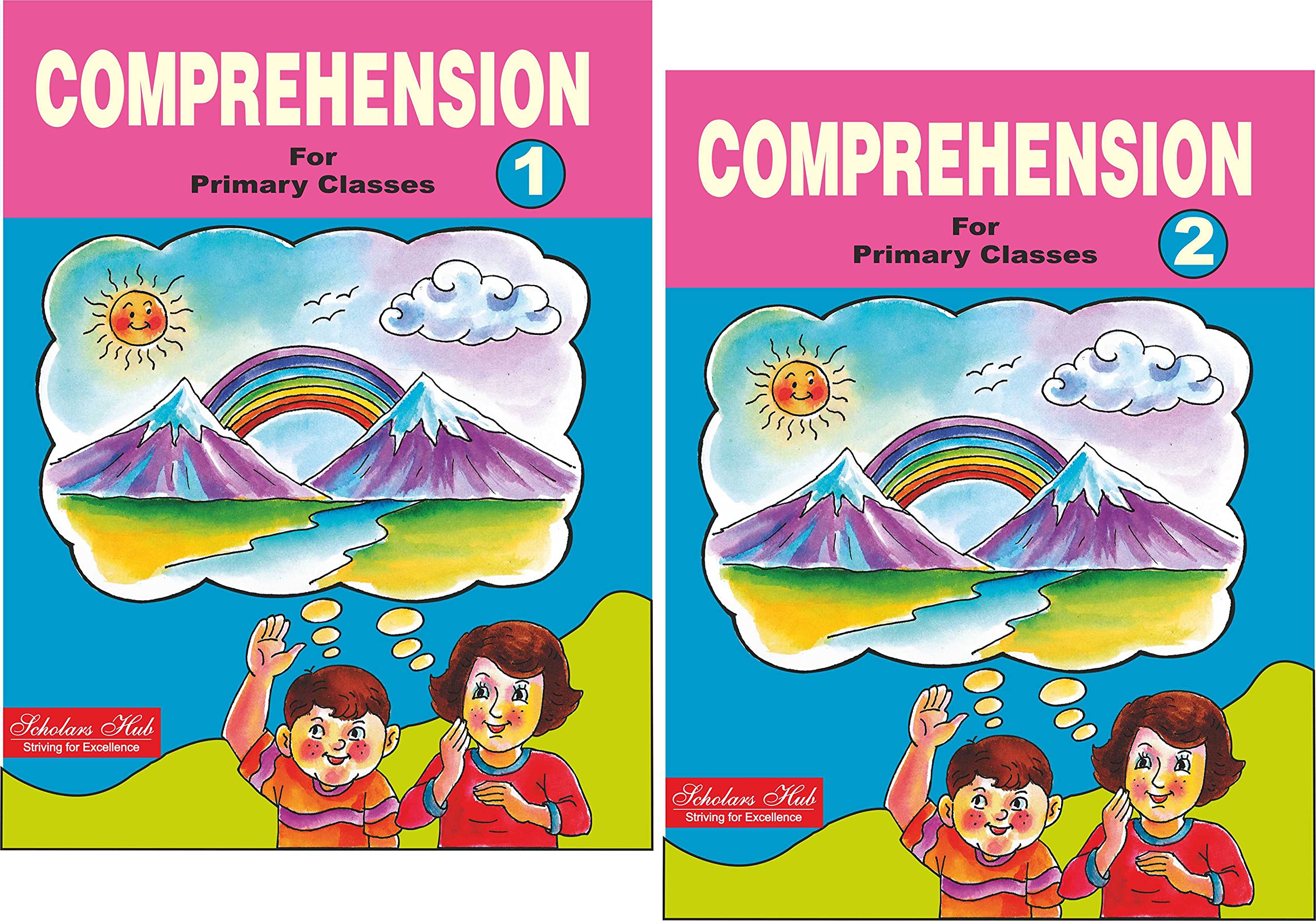 Scholars Hub Comprehension Book For Develop Reading And Writing Skills Of Kids (For Primary Classes) (Vol. 1, 2) ( Set Of 2…