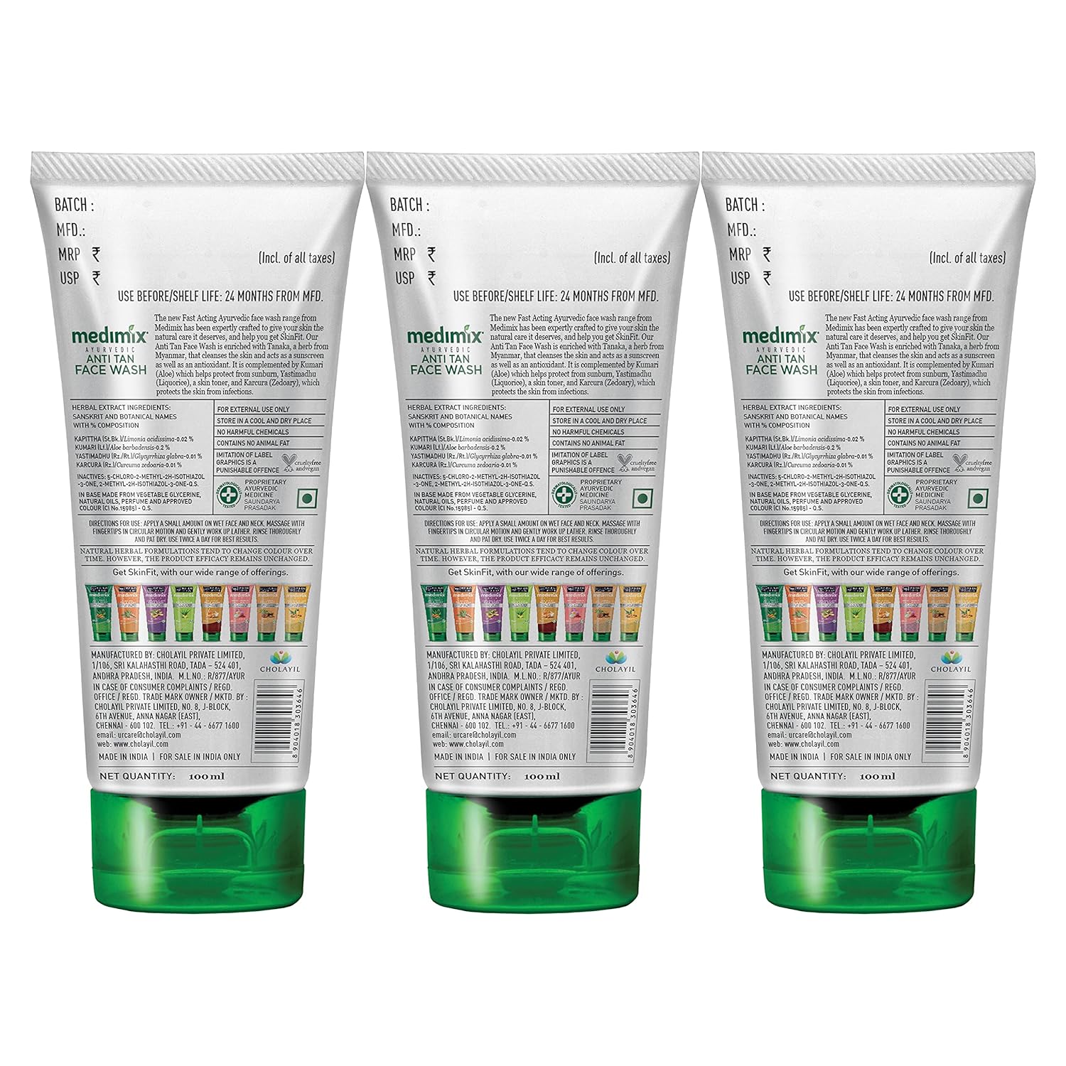 Medimix Ayurvedic Anti Tan Face Wash With Aloe vera and Tanaka| 100 ml image 6