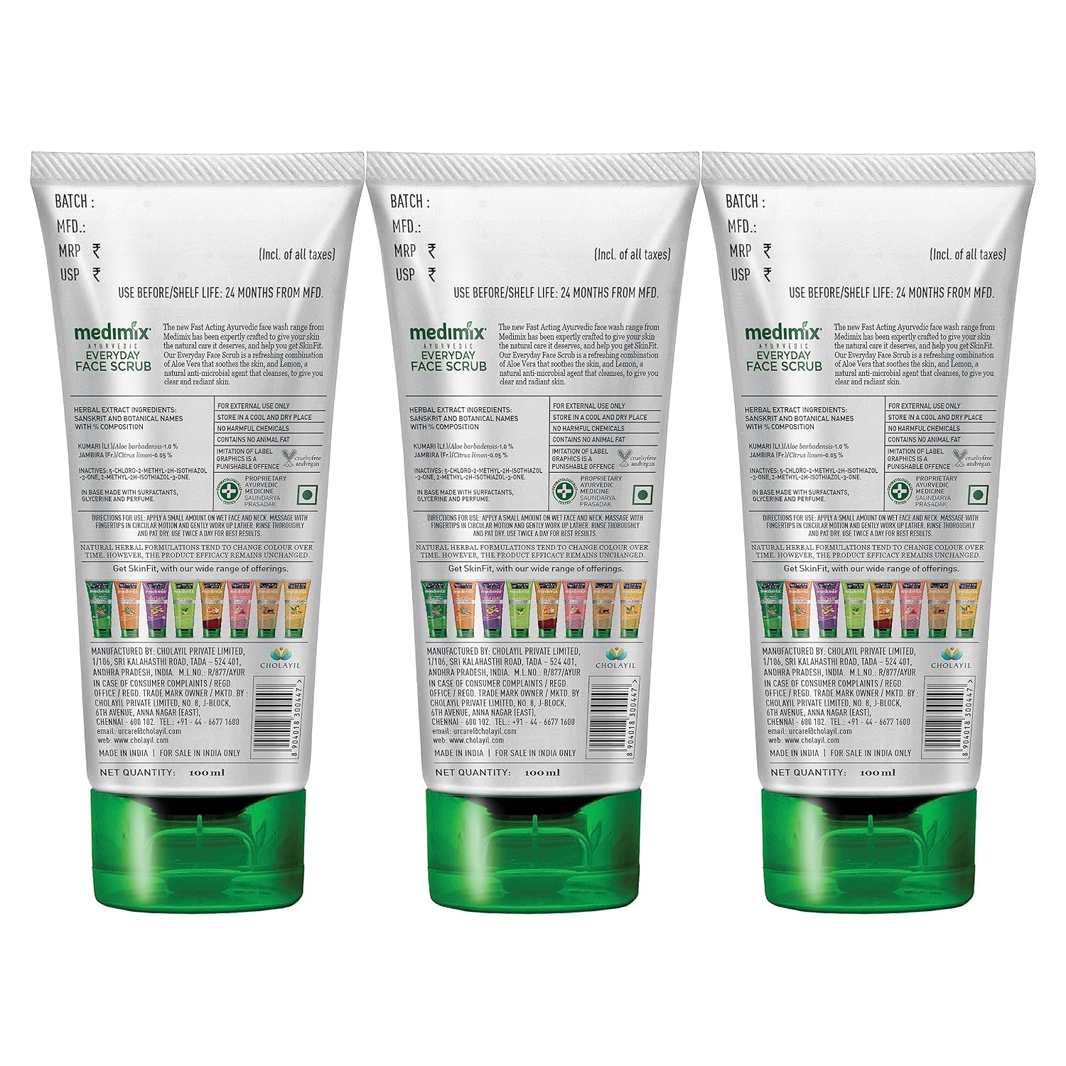 Medimix Ayurvedic Everyday Face Scrub, 100ml image 4