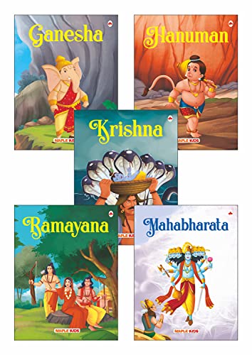 My First Mythology Tale (Illustrated) (Set of 5 Books) - Mahabharata, Krishna, Hanuman, Ganesha, Ramayana - Story Book f