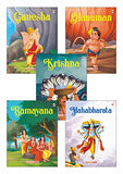 My First Mythology Tale (Illustrated) (Set of 5 Books) - Mahabharata, Krishna, Hanuman, Ganesha, Ramayana - Story Book f