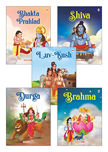 My First Mythology Stories (Illustrated) (Set of 5 Books) Story Book for Kids - Brahma, Shiva, Bhakta Prahlad, Luv-Kush,