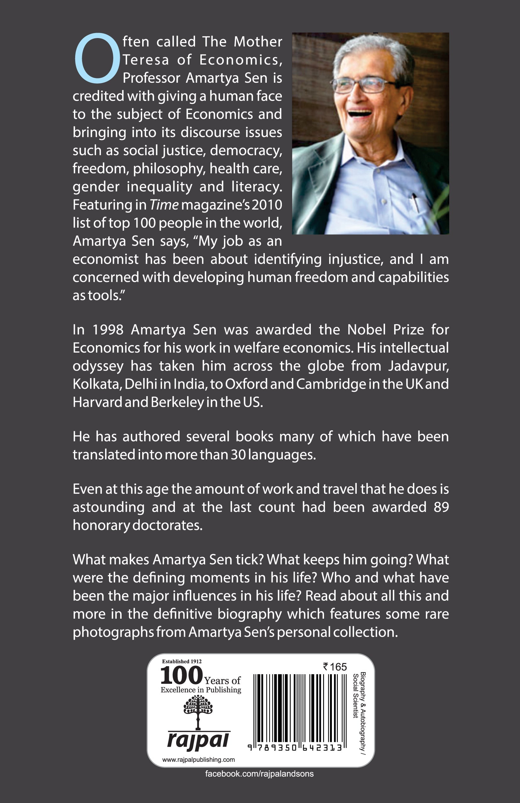 Amartya Sen:A Biography_Richa Saxena_Paperback - Saxena, Richa – Rajpal & Sons (image 2)