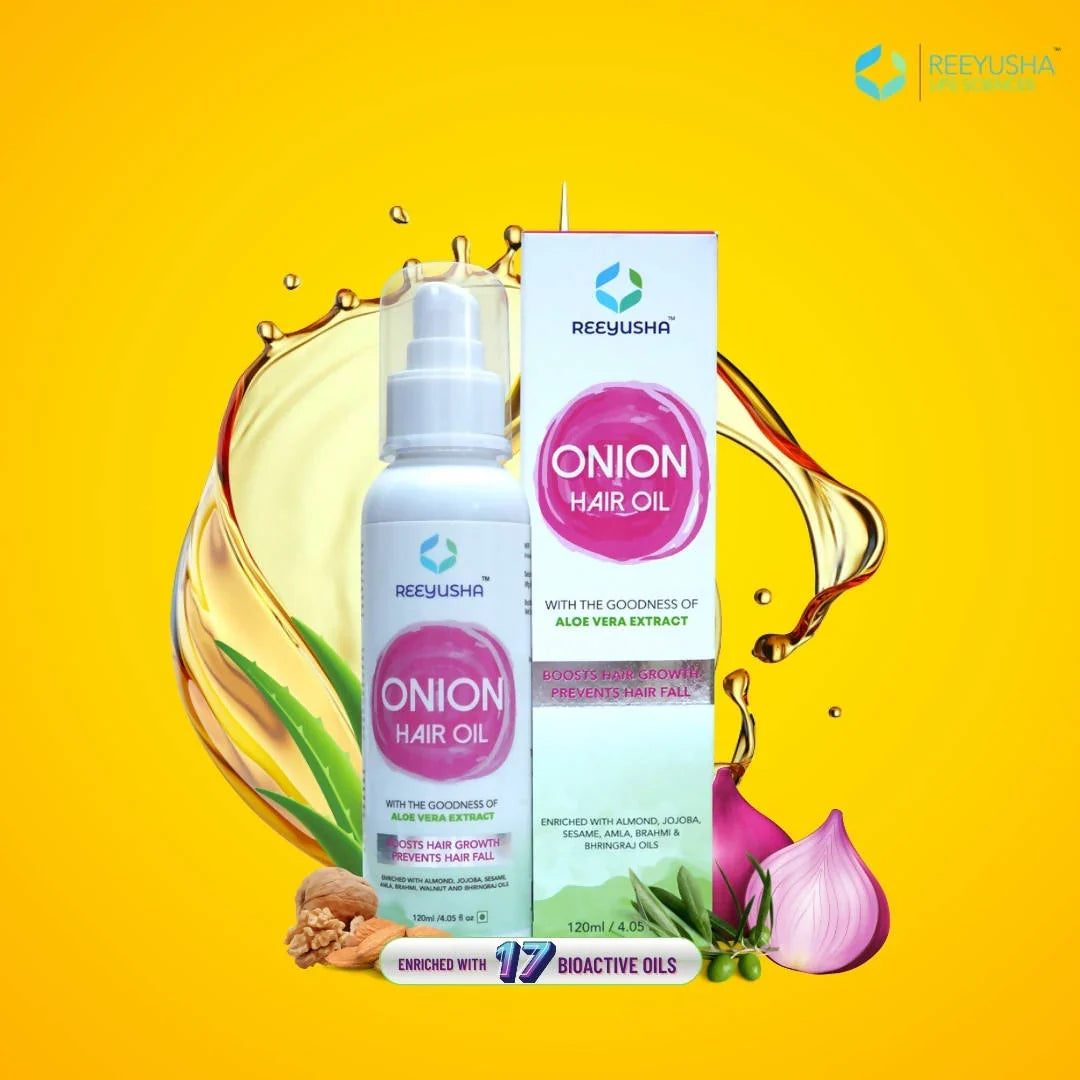 Reeyusha Onion Hair Oil with Aloe Vera Extract -120 ml image 3