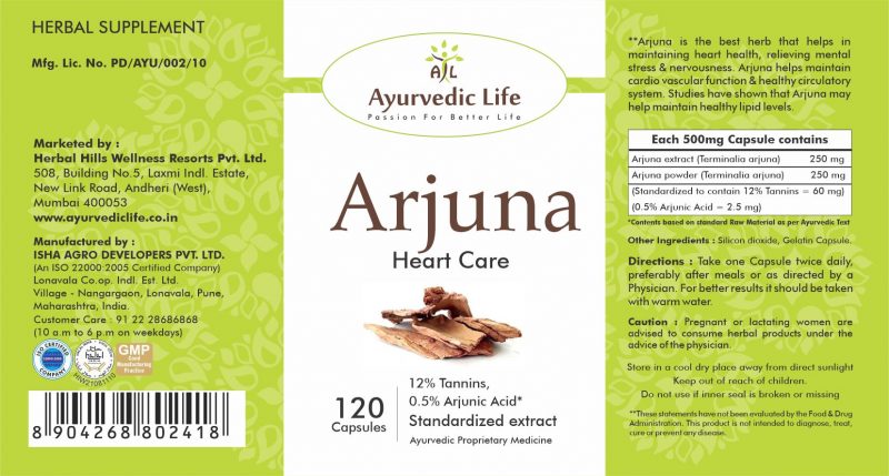 Ayurvedic Life Arjuna capsules – Arjuna for heart – 120 capsules Pack of 2 image 2