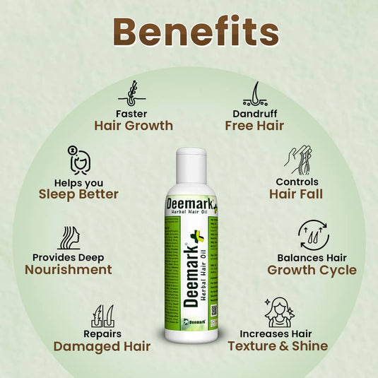 Deemark Hair Oil Plus for Hair Growth & Thickness - 200 ml (Pack of 2) image 2