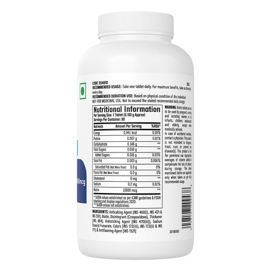 GNC Biotin 10,000mcg Reduces Hair Fall & Promotes New Hair Growth image 2