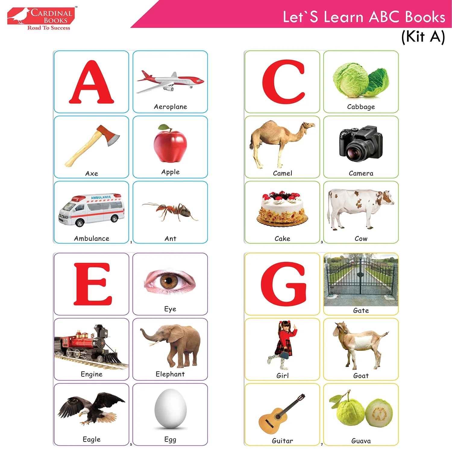 Cardinal Books Preschool Learning Playgroup (Preparatory Pre-Nursery) Kit A| Ages 2-3 Years| My First ABC Picture…